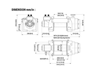 Hydraulic Winch COMEUP HV 8 - 3 630 kg - 4x4 & Service on Xperts4x4 4x4 Off-Road Accessories