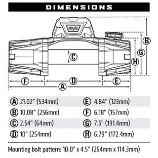 Winch WARN VR-EVO 10 S | 4.5 Tonnes | 12V | Synthetic Warn 103253 Xperts4x4